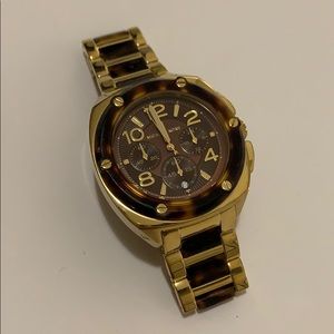 Michael Kors Gold & Tortoise Watch